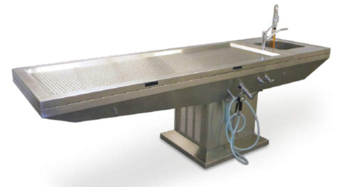 Autopsy and body washing table