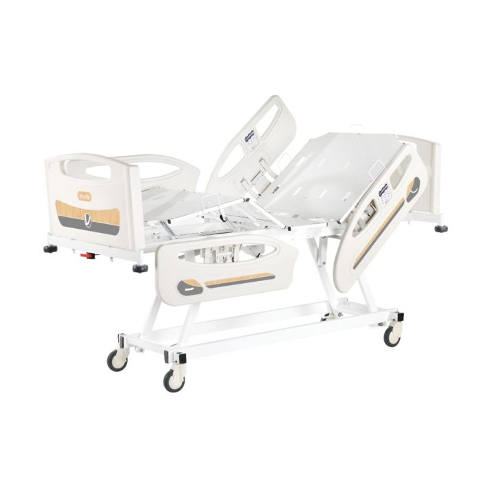 3 Motors Hospital Bed with Embedded Side Rail Control