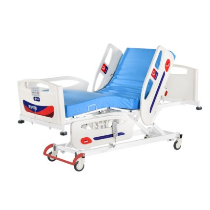 4 Motors Hospital Bed with Central Brake 125mm Castor