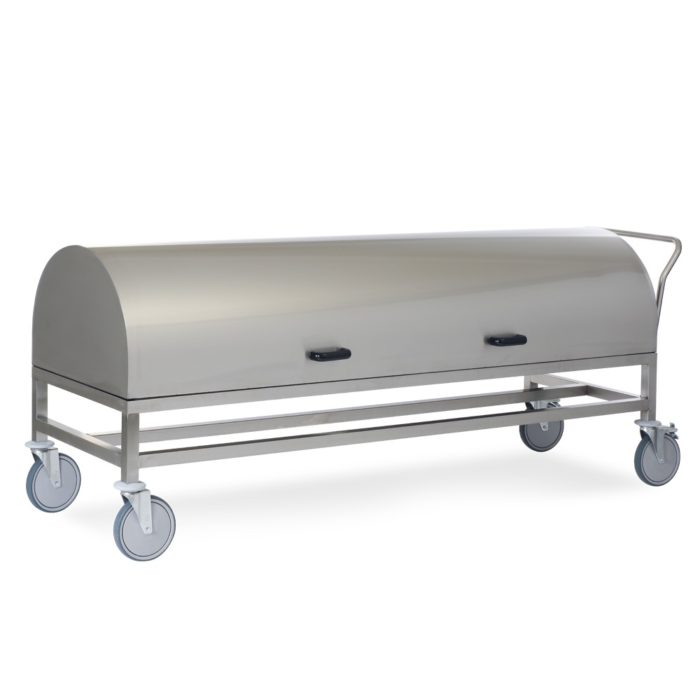 CADAVER TROLLEY WITH HYDRAULIC LID