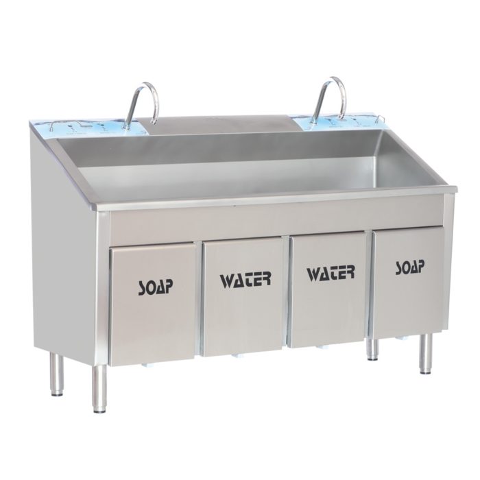 DOUBLE HAND WASH SCRUB UNIT