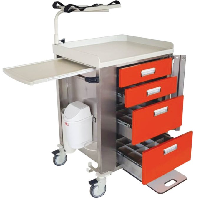 EMERGENCY RESPONSE AND DRUG DELIVERY TROLLEY