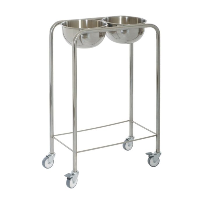 SURGICAL DOUBLE BOWL WITH STAND