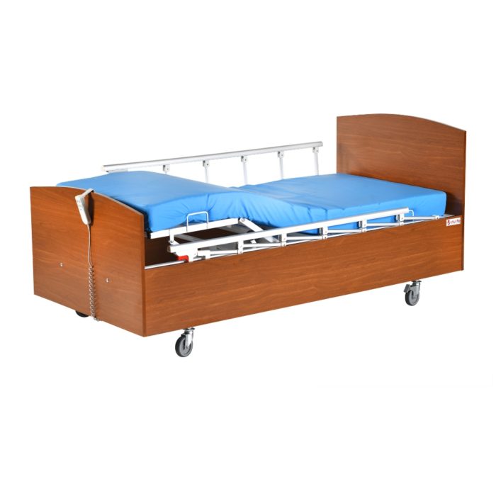 Wooden Bed with Two Motors