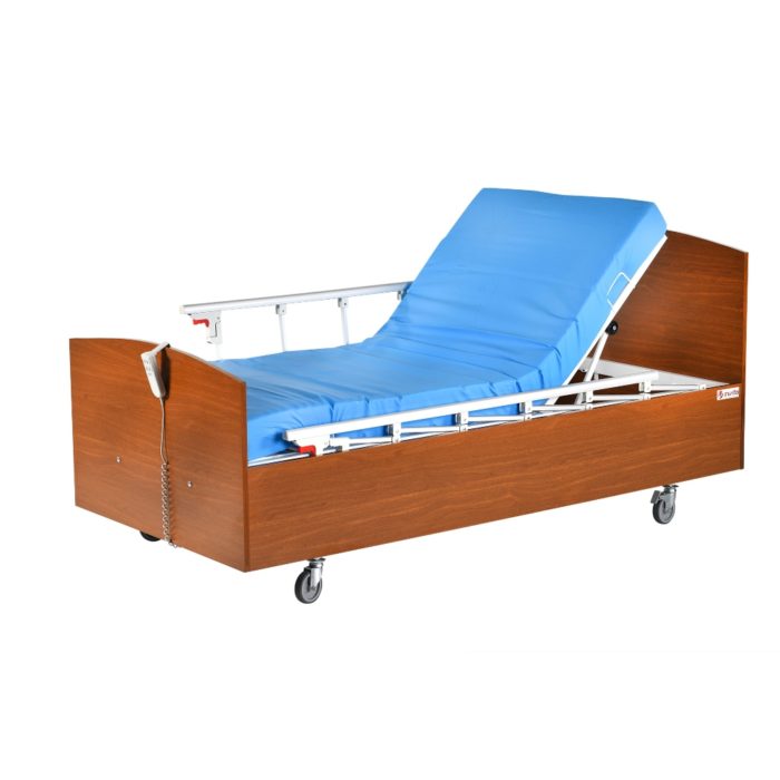 Wooden Bed with Two Motors