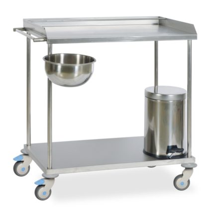 Dressing Trolley with Pedal Dustbin